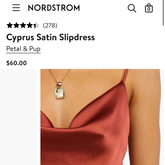 Petal and pup rust Cyprus Satin Slipdress - Picture 5 of 8